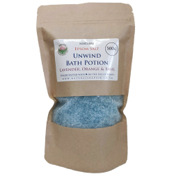 SOAPS4ME Epsom Salt UNWIND Bath Potion Lavender, Orange & Basil
