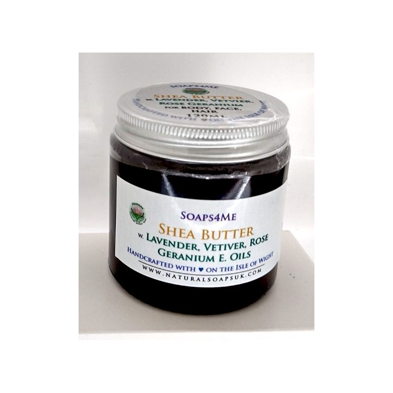 Shea Butter with essential oils | 120ml | ATTIS | Lavender | Vetiver | Rose Geranium | for Body, Face & Hair