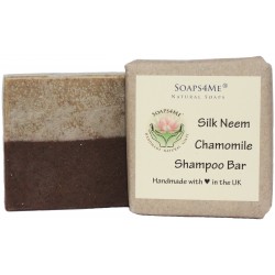 ATTIS Handmade Silk Neem Hibiscus Shampoo Bar | with Sandalwood Essential Oil | Tussah Silk | Shea Butter