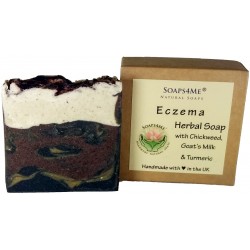 SOAPS4ME Eczema Herbal Natural Handmade Soap | Chickweed | Goat's Milk | Turmeric | Kaolin clay | Sandalwood | Helichrysum