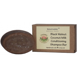 SOAPS4ME Handmade Silk Black Walnut & Coconut Milk Conditioning Shampoo Bar | with Kaolin Clay | Lavender
