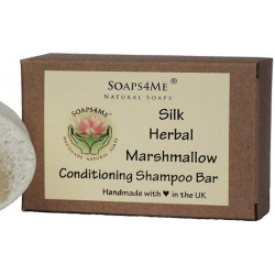 SOAPS4ME Handmade Silk Herbal Marshmallow Conditioning Shampoo Bar | with Shea Butter | Eucalyptus Essential Oil