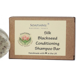 SOAPS4ME Handmade Silk Blackseed Conditioning Shampoo Bar | with Shea Butter | Tea Tree, Lavender & Rosemary