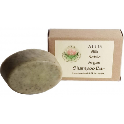 SOAPS4ME Handmade Silk Nettle Argan Shampoo Bar | with Calcium Bentonite Clay | Tea Tree & Carrot Seed Essential Oils