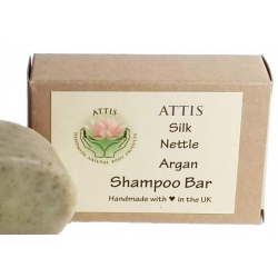 SOAPS4ME Handmade Silk Nettle Argan Shampoo Bar | with Calcium Bentonite Clay | Tea Tree & Carrot Seed Essential Oils