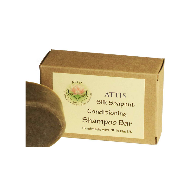 SOAPS4ME Handmade Silk Soapnut Conditioning Shampoo Bar | with Shikakai | Rosemary & Orange Essential Oil