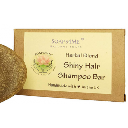 SOAPS4ME Handmade Shiny Hair Herbal Blend Shampoo Bar | with Ginger Root  | Henna | Chia Seed | Amla | Tulsi