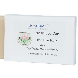 SOAPS4ME Shampoo Bar for Dry Hair | Natural | Handmade | with Almond Oil and Tea Tree Essential Oil | Manuka Honey