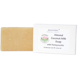 SOAPS4ME Organic Coconut Oil, Almond Milk, Honeysuckle, Natural Handmade Soap