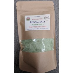SOAPS4Me Exfoliating Epsom Salt Peppermint Foot Scrub & Soak 250 GRAM