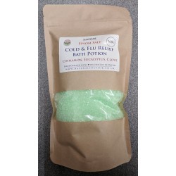 SOAPS4ME Epsom Salt Cold & Flu Relief Bath Potion Cinnamon Eucalyptus Clove 500 GRAM