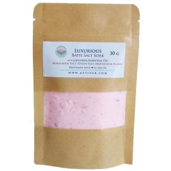 SOAPS4ME Luxurious Bath Salt Soak with Lavender Essential Oil, Pink Himalayan Salt, Magnesium Flakes, Epsom Salt