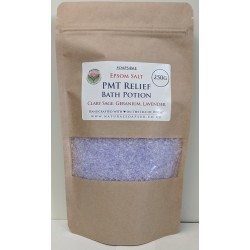 SOAPS4ME Epsom Salt PMT Relief Bath Potion Clary Sage, Geranium, Lavender